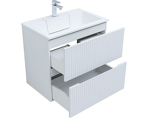 Тумба под раковину Aquanet Джейн 70 313285 подвесная Белая матовая