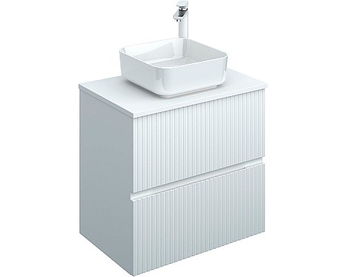 Тумба под раковину Aquanet Джейн 70 313285 подвесная Белая матовая