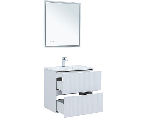 Тумба под раковину Aquanet Джейн 70 313285 подвесная Белая матовая