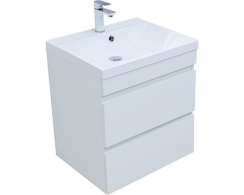 Тумба под раковину Aquanet Нота New 58 335417 подвесная Белый глянец