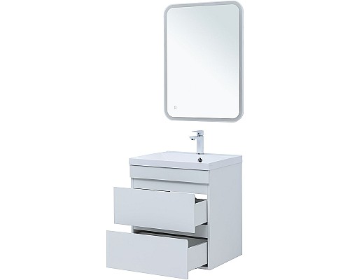 Тумба под раковину Aquanet Нота New 58 335417 подвесная Белый глянец