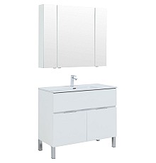 Комплект мебели для ванной Aquanet Алвита New 100 274184 Белый матовый