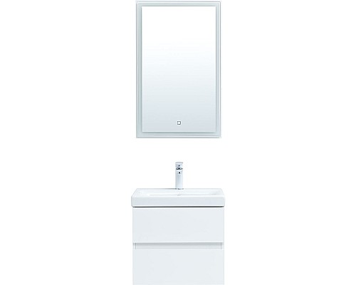Комплект мебели для ванной Aquanet Беркли 50 306356 подвесной Белый глянец