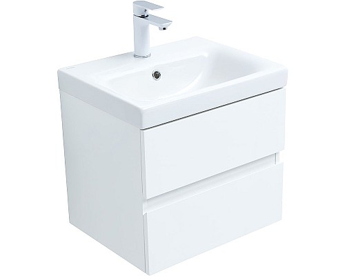 Комплект мебели для ванной Aquanet Беркли 50 306356 подвесной Белый глянец