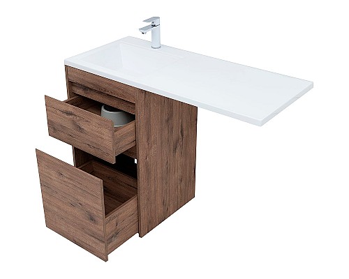 Тумба с раковиной Aquanet Токио 110 L 335585 Дуб веллингтон