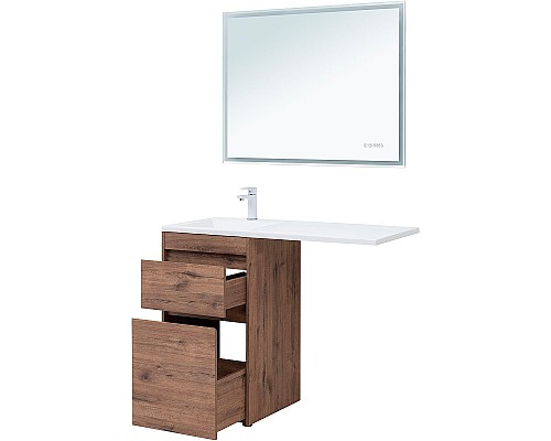 Тумба с раковиной Aquanet Токио 110 L 335585 Дуб веллингтон