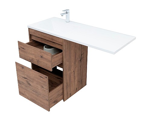 Тумба с раковиной Aquanet Токио 120 L 335587 Дуб веллингтон