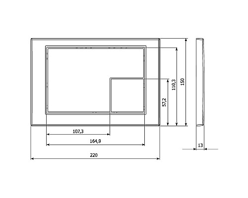 Клавиша смыва KK POL M10 SPP/373/0/K Белая глянцевая
