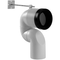 Выпуск для унитаза GSI MCURVAS S-образный с крепежом для отвода в пол