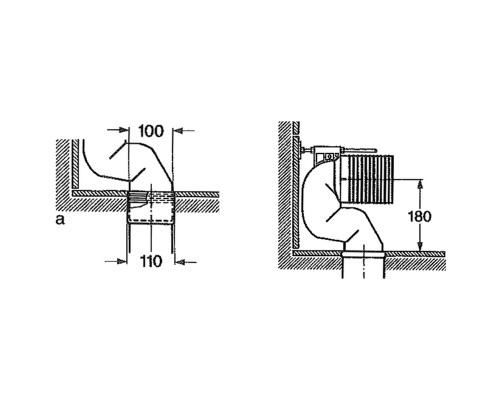 Выпуск для унитаза GSI MCURVAS S-образный с крепежом для отвода в пол