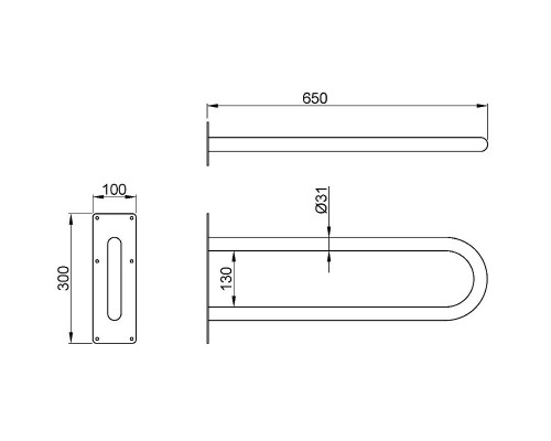 Поручень Nofer 15055.S Сатин