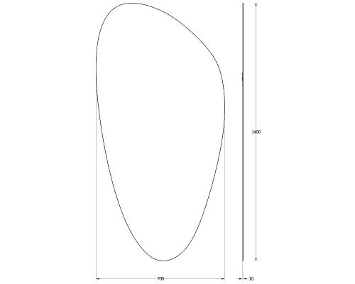Зеркало Evoform Primary 140х70 BY 0120 со шлифованной кромкой