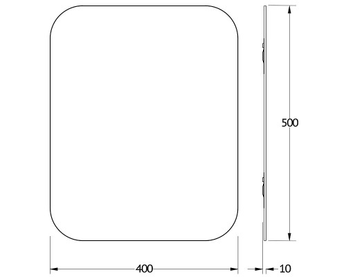Зеркало Evoform Primary 50х40 BY 0124 со шлифованной кромкой