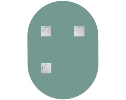 Зеркало Evoform Primary 70х50 BY 0134 со шлифованной кромкой