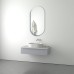 Зеркало Evoform Double 124x65 на стеклянном основании - цвет Графит