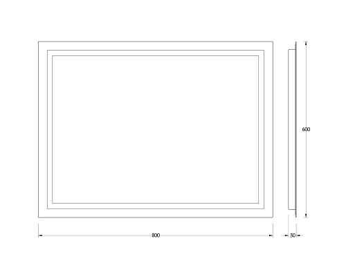 Зеркало Evoform Ledline 60x80 с подсветкой 24 W - без выключателя