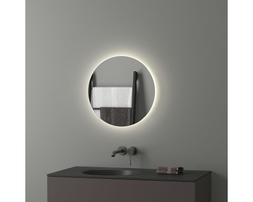 Зеркало Evoform Ledshine d50 с подсветкой 12 W - без выключателя - нейтральный белый свет