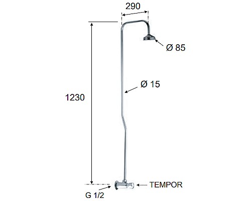 Душевая система Remer Tempor TE53329EX351 Хром