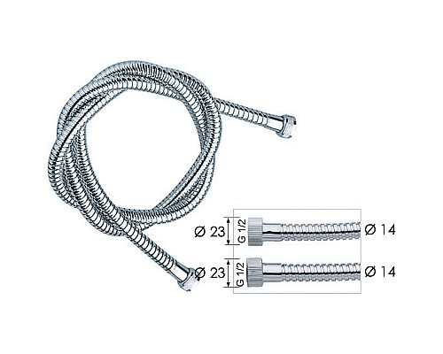 Душевой шланг Remer 333100 Хром