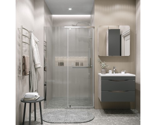 Душевая дверь Grossman Pragma 100 100.K33.03.100.10.02 профиль Хром стекло шиншилла