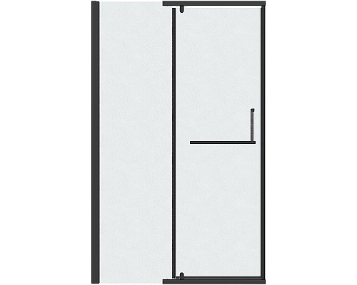 Душевая дверь Grossman Pragma 100 100.K33.03.100.21.02 профиль Черный матовый стекло шиншилла