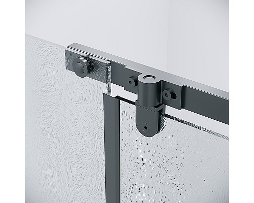 Душевая дверь Grossman Pragma 100 100.K33.03.100.21.02 профиль Черный матовый стекло шиншилла