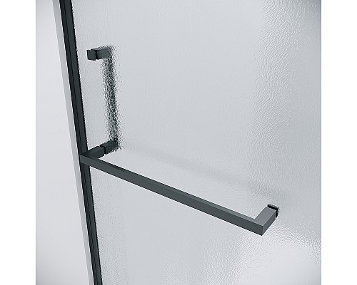 Душевая дверь Grossman Pragma 100 100.K33.03.100.21.02 профиль Черный матовый стекло шиншилла