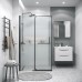 Душевой уголок Grossman Pragma 110х80 120.K33.03.1180.21.02 профиль Черный матовый стекло шиншилла