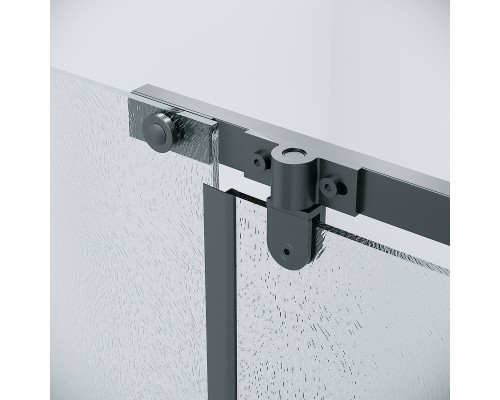 Душевой уголок Grossman Pragma 110х80 120.K33.03.1180.21.02 профиль Черный матовый стекло шиншилла