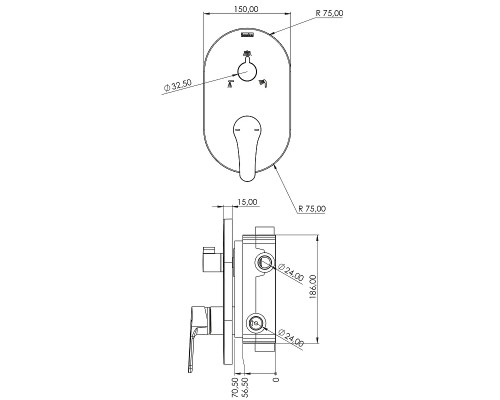 Душевая система Teska Amos AS3400 Хром