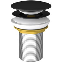 Донный клапан Teska PP1008 click-clack Черный матовый