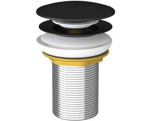 Донный клапан Teska PP1008 click-clack Черный матовый