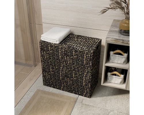 Корзина для белья WasserKRAFT Fulda WB-520-L с крышкой Коричневая