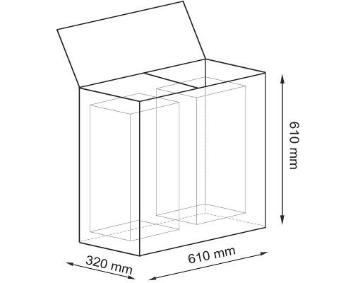 Корзина для белья WasserKRAFT Fulda WB-520-L с крышкой Коричневая