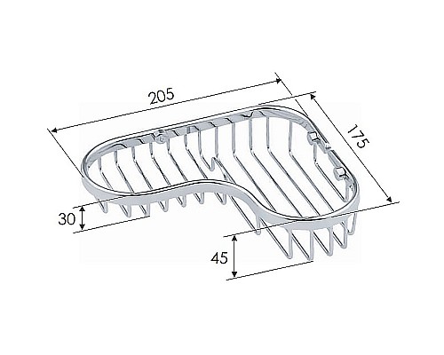 Полка корзина Remer RB273CR Хром