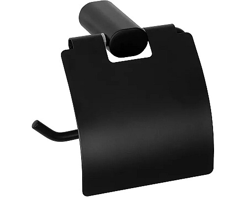 Держатель туалетной бумаги Remer Lounge LN60NO с крышкой Черный матовый