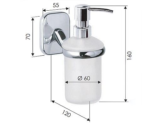 Дозатор для жидкого мыла Remer Suite SU13CR Хром