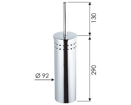 Ершик для унитаза Remer RB466CR Хром