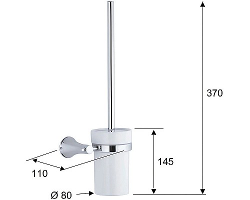Ершик для унитаза Remer Delicata DE66CR Хром