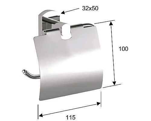 Держатель туалетной бумаги Remer Forma FR60CR с крышкой Хром