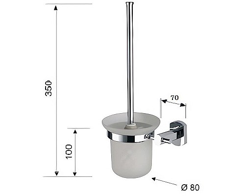Ершик для унитаза Remer Forma FR66CR Хром