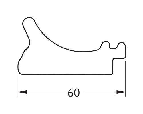 Зеркало Evoform Definite 51х41 BY 7625 в багетной раме - Белый с серебром 60 мм