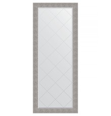 Зеркало Evoform Exclusive-G Floor 201х81 с гравировкой в багетной раме - Чеканка серебряная 90 мм