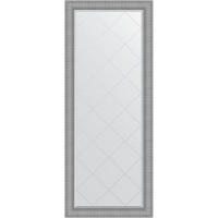 Зеркало Evoform Exclusive-G Floor 202х82 с гравировкой в багетной раме - Серебряная кольчуга 88 мм