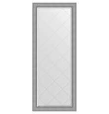 Зеркало Evoform Exclusive-G Floor 202х82 с гравировкой в багетной раме - Серебряная кольчуга 88 мм