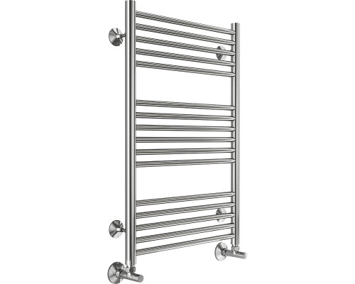 Водяной полотенцесушитель Terminus Аврора П16 500х800 4670078529312 Хром, нижнее подключение, G 1/2" ВР, с угловым соединением