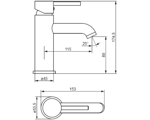 Смеситель для раковины Damixa Scandinavian Pure 360210500 Розовое золото