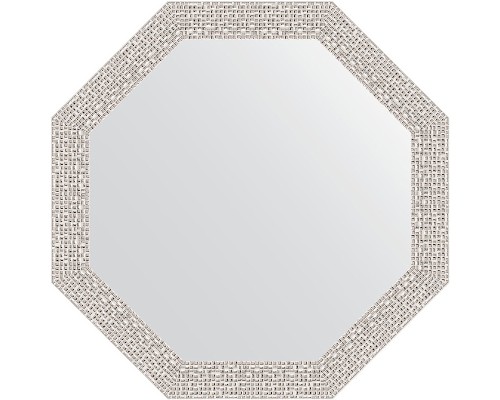 Зеркало Evoform Octagon 48х48 в багетной раме - Мозаика хром 46 мм