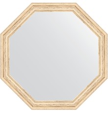 Зеркало Evoform Octagon 60х60 в багетной раме - Слоновая кость 51 мм