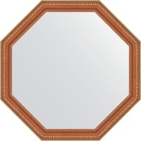 Зеркало Evoform Octagon 72х72 в багетной раме - Бронзовые бусы на дереве 60 мм